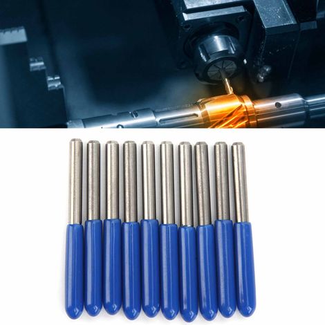 3,175 Zoll Doppelschneider-Schaftfräser aus Hartmetall, 10 Stück, 300,1 mm. (1/5)
