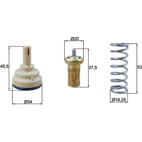 Thermostat, liquide de refroidissement MAHLE TX 181 95D AUDI 03C121110G