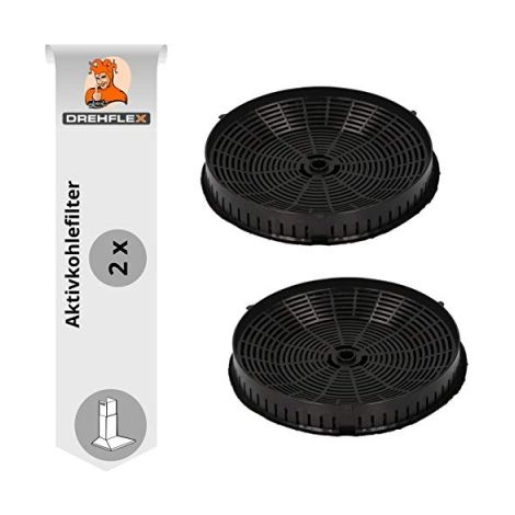Drehflex Lot de 2 filtres à charbon actif compatibles avec diverses hottes AEG Electrolux 4055171138 405517113-8 405521750-1 405