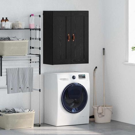 vidaXL Pensile Rovere Nero 69,5 x 34 x 90 cm Legno multistrato