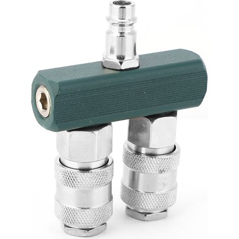Connecteur rapide américain droit à deux voies 1/4 pouce, vanne réglable, connecteur mâle-femelle