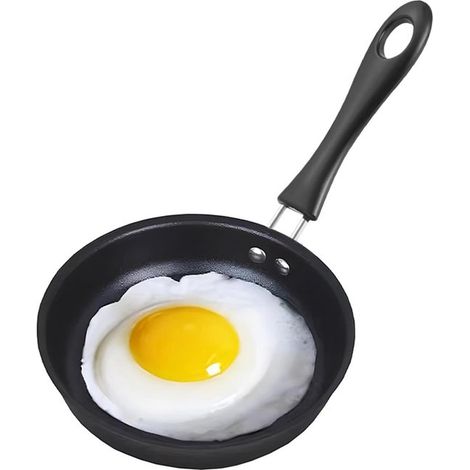 Kleine antihaftbeschichtete Bratpfanne 12 5 cm Durchmesser ideal zum Braten eines einzelnen Eis Die runde Bratpfanne aus hitzebeständigem ist zu stahl