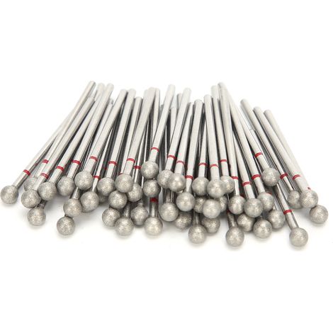 50pcs Têtes de Meulage Sphériques 5mm pour Polissage Ongles, Lime Électrique pour Peau Morte, Accessoires de Perçage Ongles (1/5)