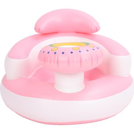 Siège gonflable bébé design cartoon portable, coussin de soutien lombaire doux, assise de sol pour nourrisson. (1/5)