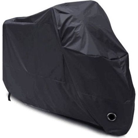 Motorrad-Schutzhülle (schwarz) – Wasserdicht – 190T Polyester – Größe XL – Schwarz – Universal (1/4)