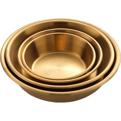 Plat À Assaisonnement - Bol À Sauce En Acier Inoxydable - Pour Cuisine Maison Et Restaurant - Lot De 4 Pièces (1/5)