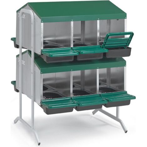 Pondoir poule pro vertical galvanisé 12 nids