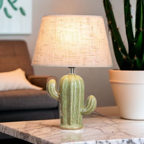 Lampe de Chevet Cactus Céramique Tri-Color & Design Créatif-lsw (1/3)