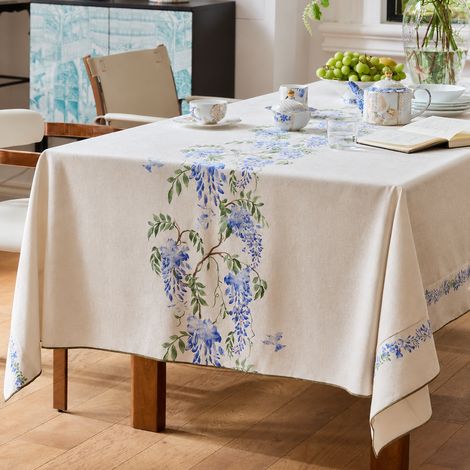 Nappe Table Rectangulaire Matière Velours Chenille Légèrement Imperméable Glycine d'Été 100160cm 30 × 30 × 30 cm 1 kg – Livraison gratuite