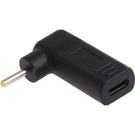 Adaptateur coudé 2,5 x 0,7 mm mâle vers USB-C/Type-C femelle (1/3)