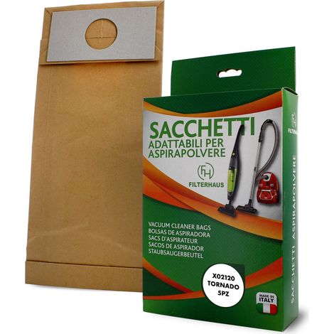 5PZ SACCHETTI IN CARTA SCOPA ASPIRAPOLVERE TORNADO MAGIC ONE