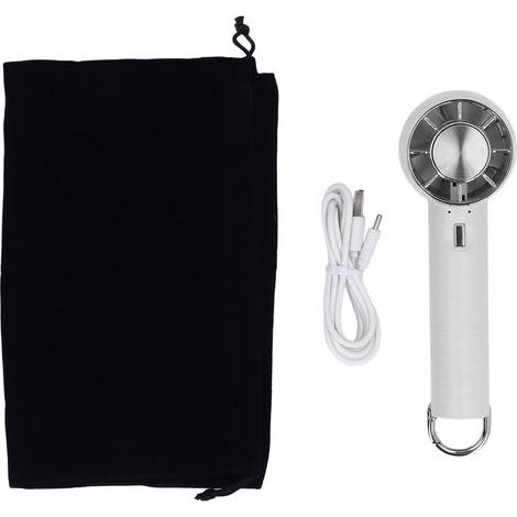 Ortviai Ventilateur portable mains libres 3 vitesses, refroidissement semi-conducteur + fonction compresseur glaçé, blanc (1/5)