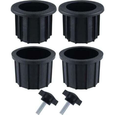 Ensemble (6 pièces) d'accessoires pour parasol de balcon, comprenant 4 anneaux pour trous de parasol et 2 vis avec boutons, adaptés aux tables de patio, balcons, terrasses et accessoires de support de (1/4)