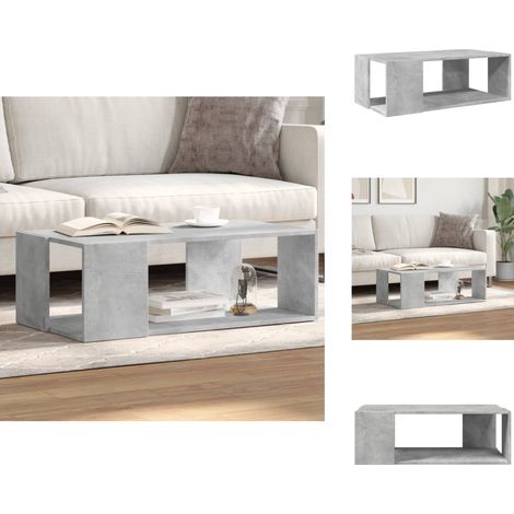 Couchtisch Betongrau 89,5x48x30 cm Holzwerkstoff - Couchtisch - Wohnzimmerschreibtisch - Beistelltisch - Holzmöbel - Grau (1/5)