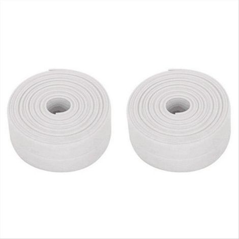 Ruban d'étanchéité blanc pour douche, évier et baignoire – Joint silicone adhésif imperméable, 3,2 m x 3,8 cm (1/5)