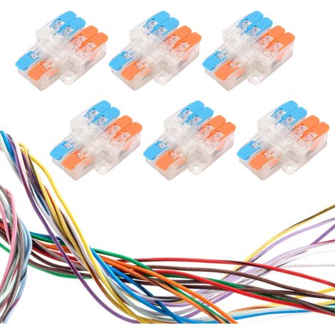 Connecteur de fil Y624 2 entrées 4 sorties 0,5-6 mm² à répartition rapide 41 A 450 V, vendu par lots de 10. (1/5)