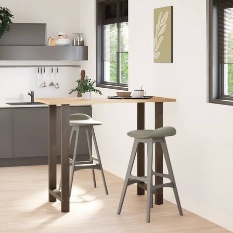 Pieds de table de bar en acier naturel, 2 pièces, 60 x (110-111) cm (1/5)