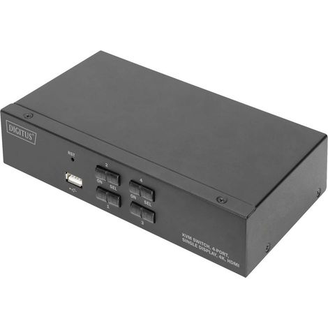 Digitus DS-12880 commutateur écran, clavier et souris Noir (1/4)