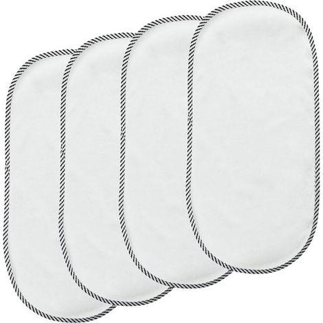 Lot de 4 tapis à langer – 60x30 cm – Blancs – Pliables – Lavables – Portables – Bébé (1/5)