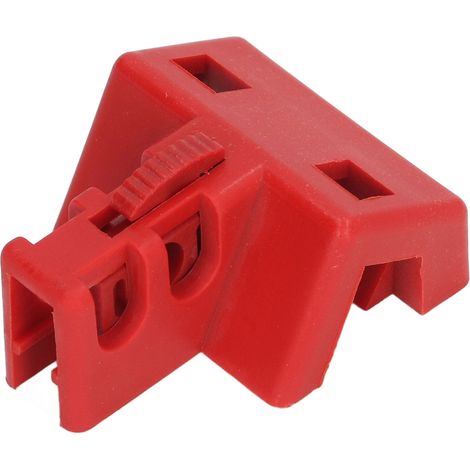 Dispositif de consignation bipolaire en nylon renforcé ignifugé et isolé, 60 x 48 x 30 mm, pour disjoncteur électrique.