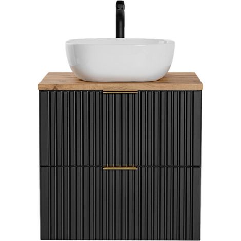 Meuble vasque à poser 60 cm - Georgia Black - Livraison gratuite