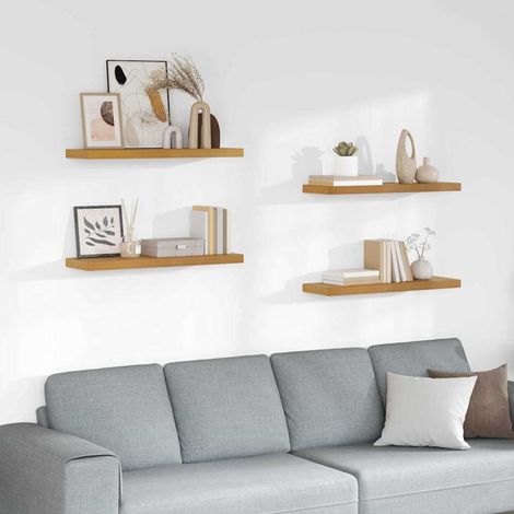Wandregal 4 pcs Beige 80 x 23,5 x 4 cm Holzwerkstoff