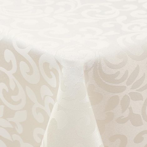 Nappe lavable Jacquard 140x240cm Beige Rectangulaire