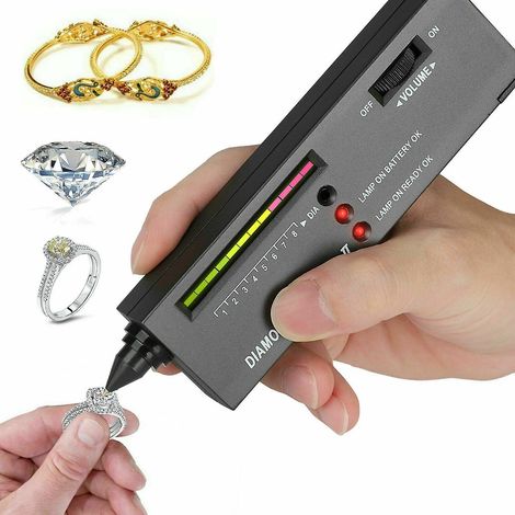 Testeur de diamants lumineux pour bijoux en pierres précieuses avec indicateur LED (1/5)