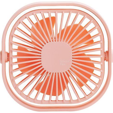 petit Ventilateur De Bureau De Refroidissement (rose), Ventilateur De Bureau Portable Usb Vent Fort, Mini Ventilateur Personnel Muet Rotation 3 (1/5)