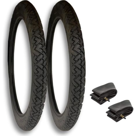 COPPIA 2 1/4-17 COMPATIBILI CON PIAGGIO CIAO PNEUMATICI GOMME COPERTONI VINTAGE + 2 CAMERE D'ARIA TR4 MOTO (1/4)