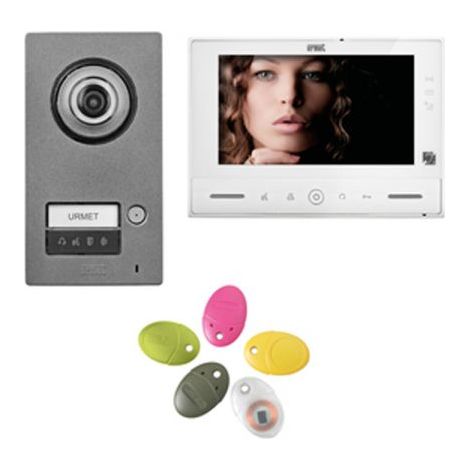 Urmet Kit monofamiliare Note2 Wifi + pulsantiera Mikra2 + videocitofono vModo, sistema 2 fili - 1723/95