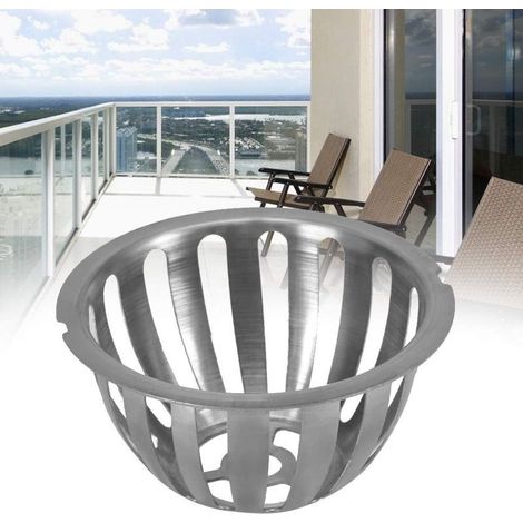 Le filtre en acier inoxydable (100 mm) bloque les feuilles, les graines et autres débris des gouttières, des siphons de sol et des balcons de jardin (1/5)