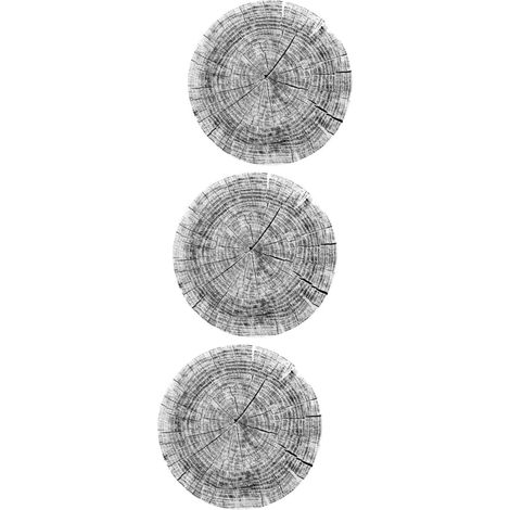 3pièces Autocollant De Sol Rond Effet Anneaux Arbre Autocollants Muraux Imperméables Et Antidérapants Décoration Créative Pour Chambre Et Salon Faciles à Appliquer Pour (1/5)