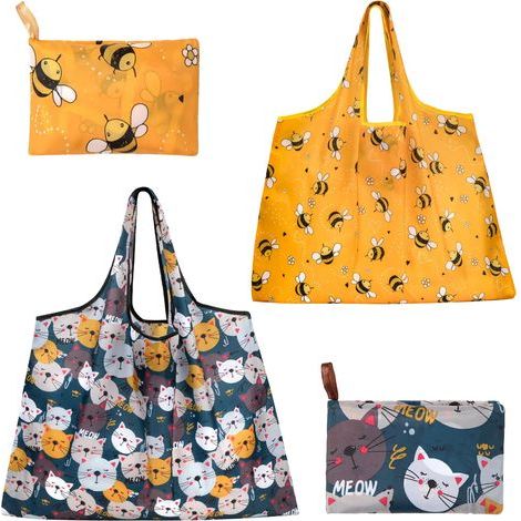 Sac Courses Pliable - 1 pièce, Sac Courses Pliable Oxford 40×40cm Réutilisable Lavable - Portable, Pour Courses (1/5)