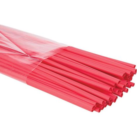 Gaine Thermoretractable - Rapport 2:1 - Diametre 3 2 Mm - Rouge - 1 M - 50 Pcs (1/2)