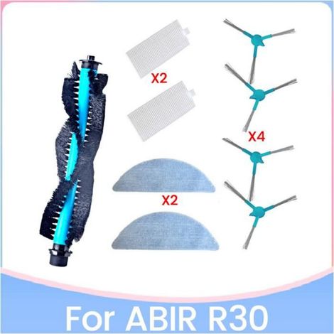Pièces D'aspirateur Robot - Brosse Principale + Brosse Latérale + Filtre Hepa + Serpillière Microfibre - Pour Aspirateur Robot Laveur - 9 Pièces (1/5)