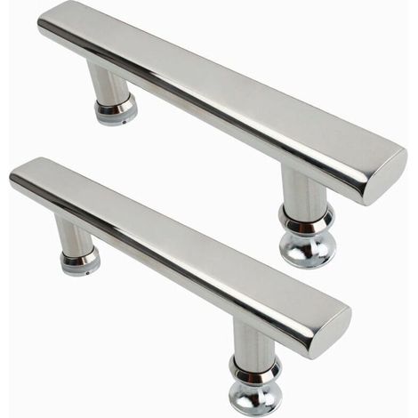 2x Stainless Steel Shower Door Handle Chrome 145mm Door Handle for Bathroom Kitchen (1/5)
