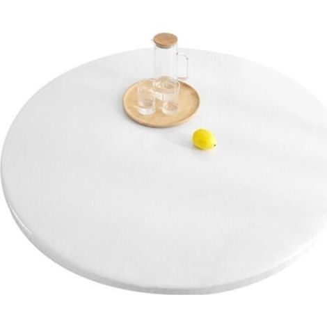 Neptune – Nappe ronde transparente 120 cm – TPU imperméable avec élastique – Protection de table pour bureau et salle à manger