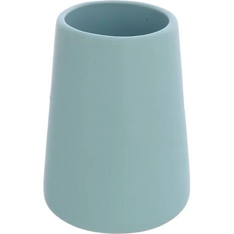 Bicchiere portaspazzolini da appoggio Sidney in ceramica turchese pastello (1/2)