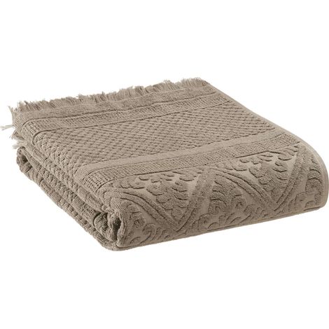 VIVARAISE - Drap de bain uni Vivaraise - Chamois 100% coton (100 x 180 cm) (1/5)