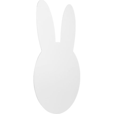 Sticker Mural Miroir 3D Lapin, Décalcomanie Acrylique Autocollante, Blanc, Amovible, Décoration Murale pour Fête et Décoration Intérieure (1/5)