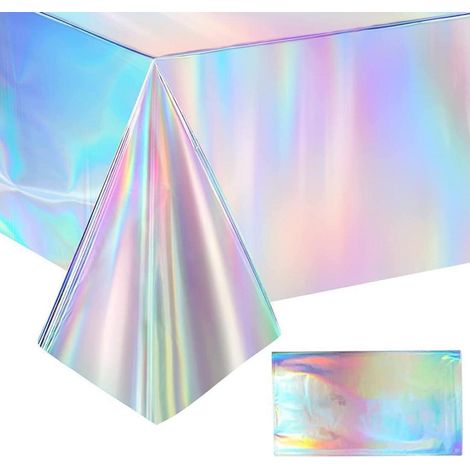 Glitzernde Tischdecke für Geburtstage & Partys, Meerjungfrauen-Deko, 274x137cm