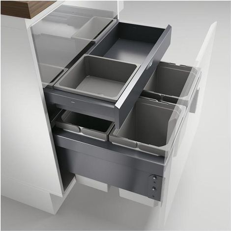 Naber Cox® Base 360 S/600-4 mit Base-Board, Abfallsammler für Frontauszüge, ohne Biodeckel (1/2)