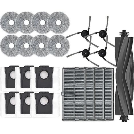 Accessoires pour X40 Ultra/X40 Pro : brosse rotative, brosse latérale, filtre, lingettes de nettoyage, chiffons, sac à poussière, pièces détachées pour aspirateur robot (1/5)