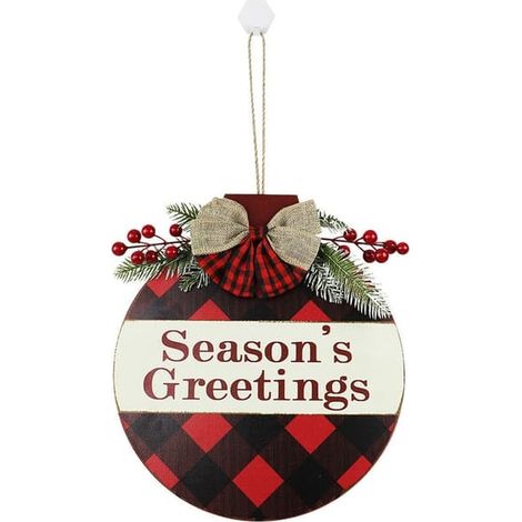 Bannière décorative de porte pour porche de Noël, décorations de Noël à suspendre, décorations de Noël A (1/5)