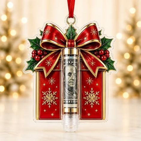 Porte-monnaie de Noël portable original et amusant - Décoration de rangement de Noël - Cadeau
