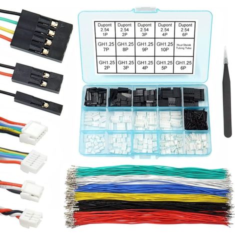GH1.25 vers Kit de câbles et connecteurs pré-sertis compatible avec JST GH 1,25 mm pour Pixhawk4 Pixhawk 6C 6 x 20 cm Fil en silicone