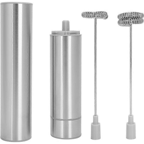 Mousseur à lait électrique portable en acier inoxydable, batteur à œufs manuel multifonction pour cuisine, outil de mélange pratique (1/5)