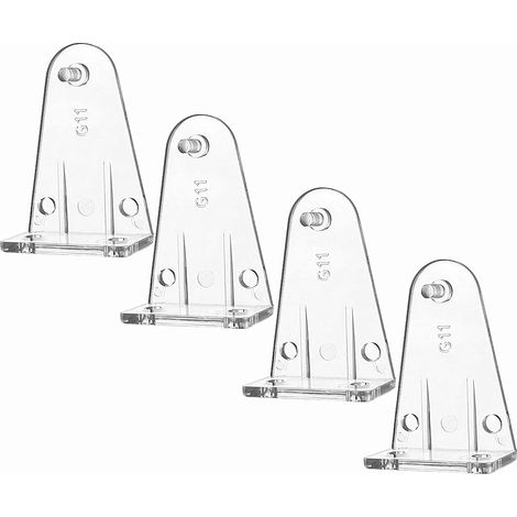 4pcs Hold Down Brackets Clear Color Bottom Rail Hold Clips for 2inch High Profile Blinds (1/5)