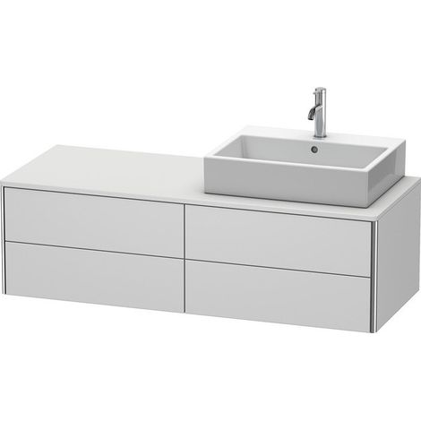 Meuble sous-vasque XSQUARE 400x1400x548m avec éclairage blanc semi-brillant